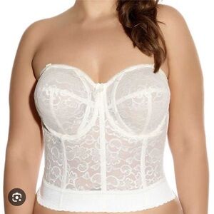 Goddess Lace Longline Bra Bridal GD00689 Ivory 34FF